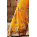 Luxurious Yellow Colored Embroidered Tussar Silk Saree Luxurious Yellow Colored Embroidered Tussar Silk Saree